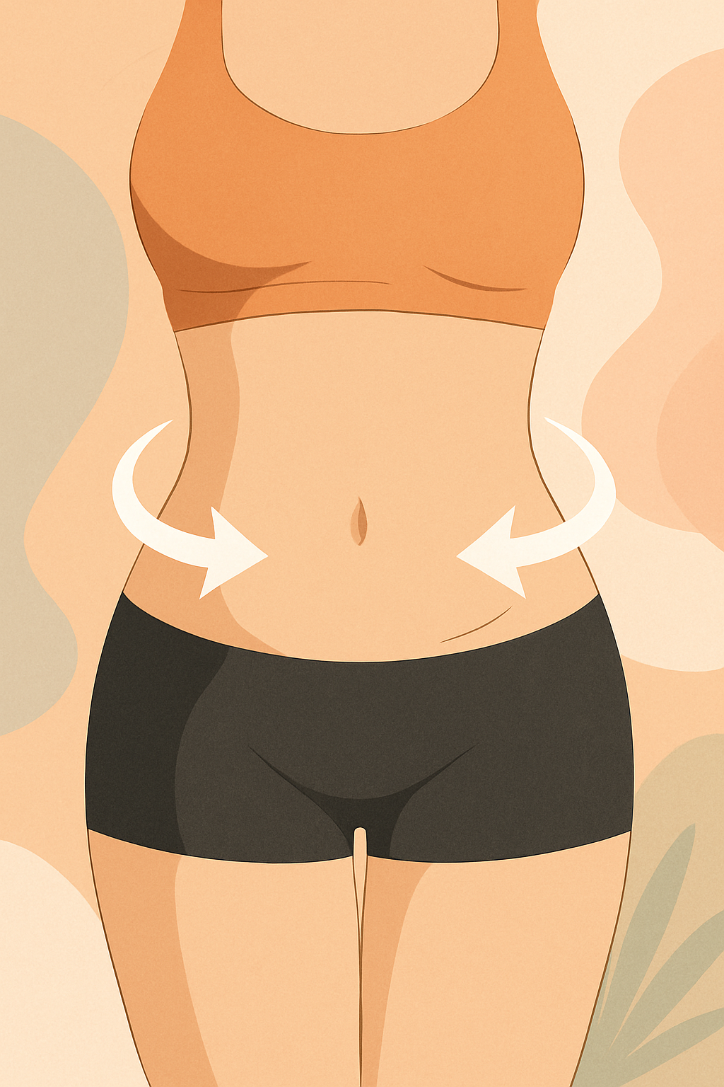 Dieta pri obezite – ilustrace zeny s pasem kolem pasu