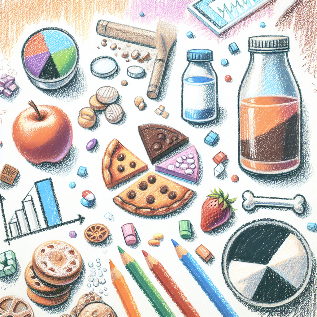 Pastelková ilustrace znázorňující téma: Zdravá výživa