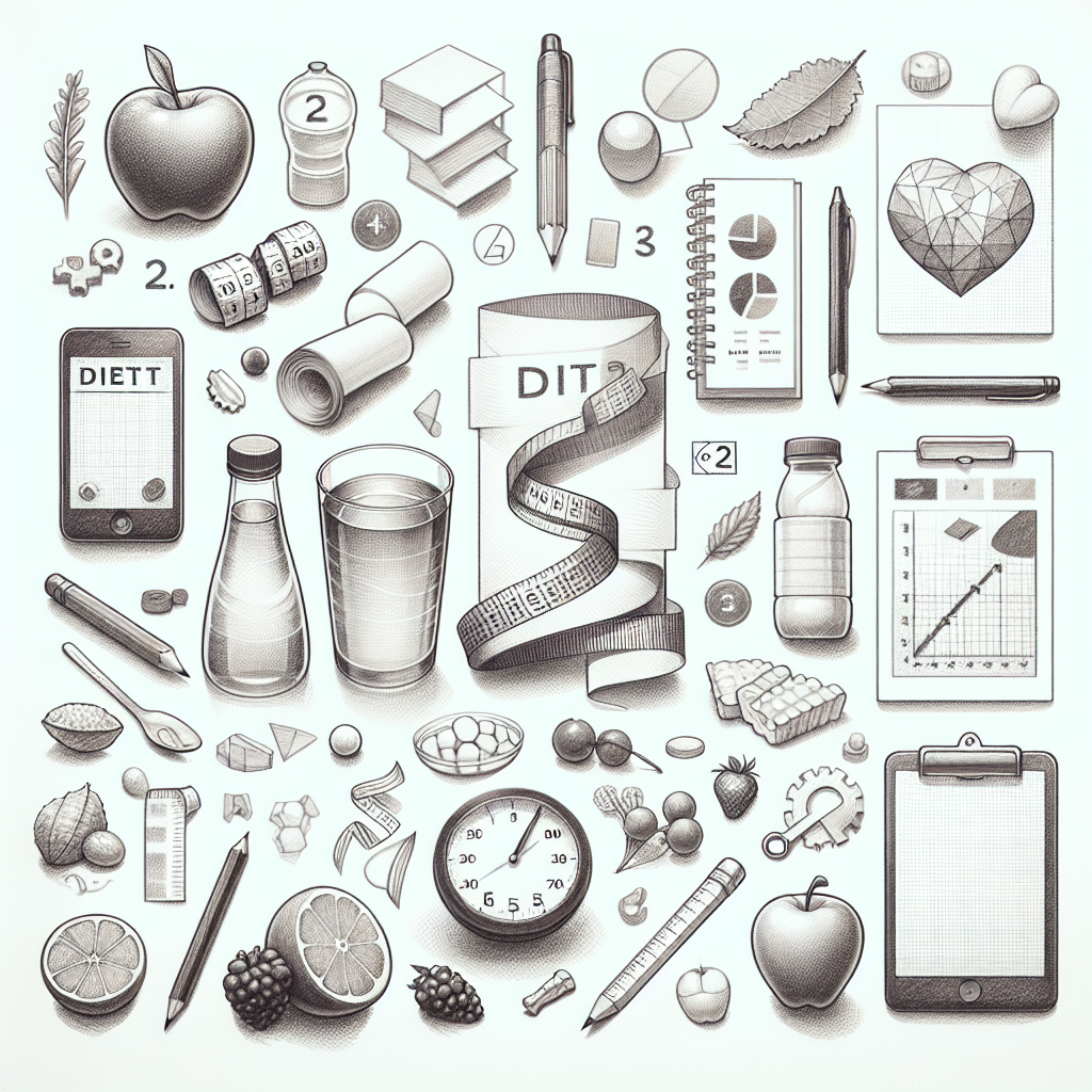 Pastelková ilustrace znázorňující téma: Diety a výživa