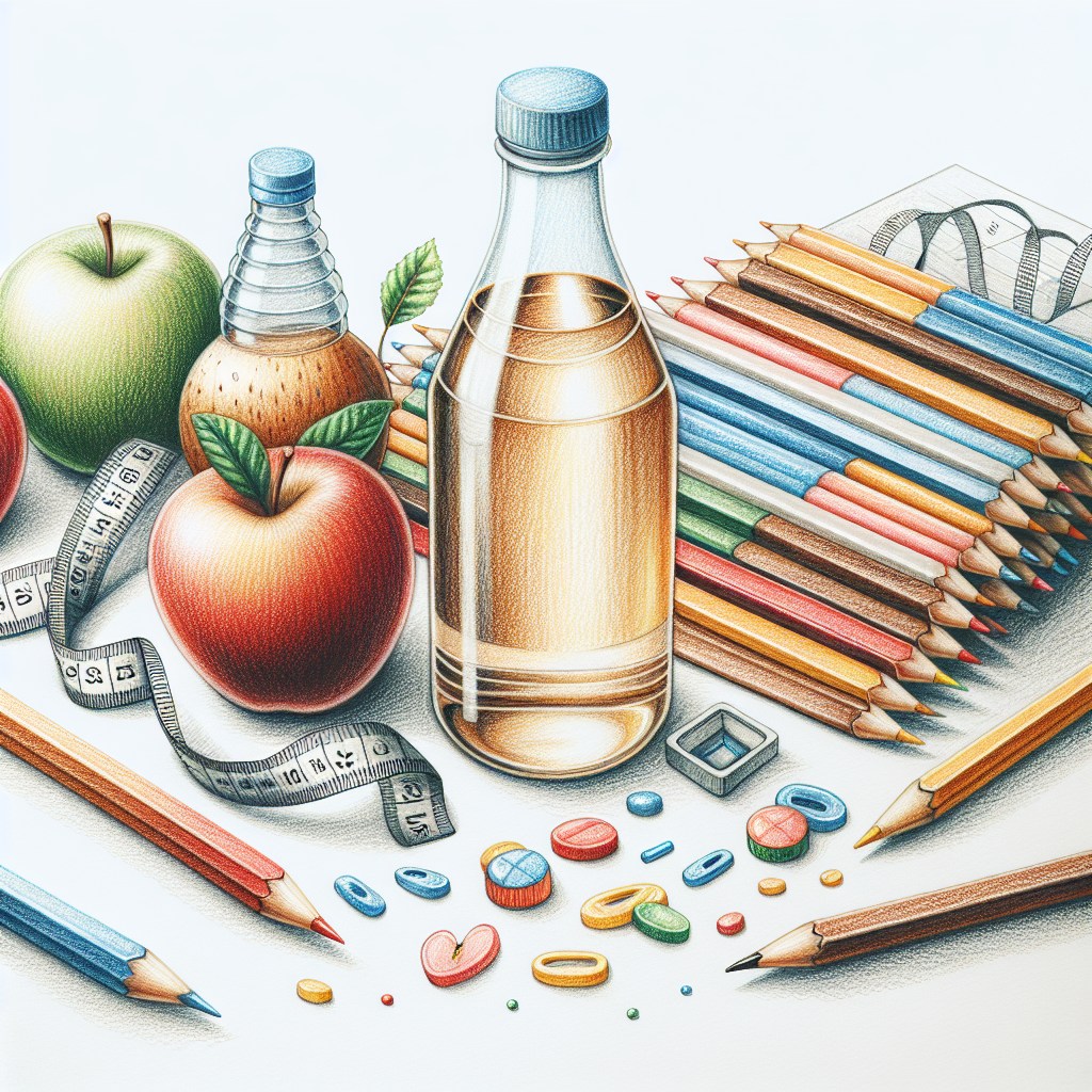 Pastelková ilustrace znázorňující téma: Zdravá výživa