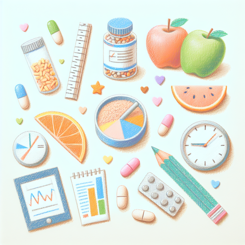 Pastelková ilustrace znázorňující téma: Hubnutí a dieta