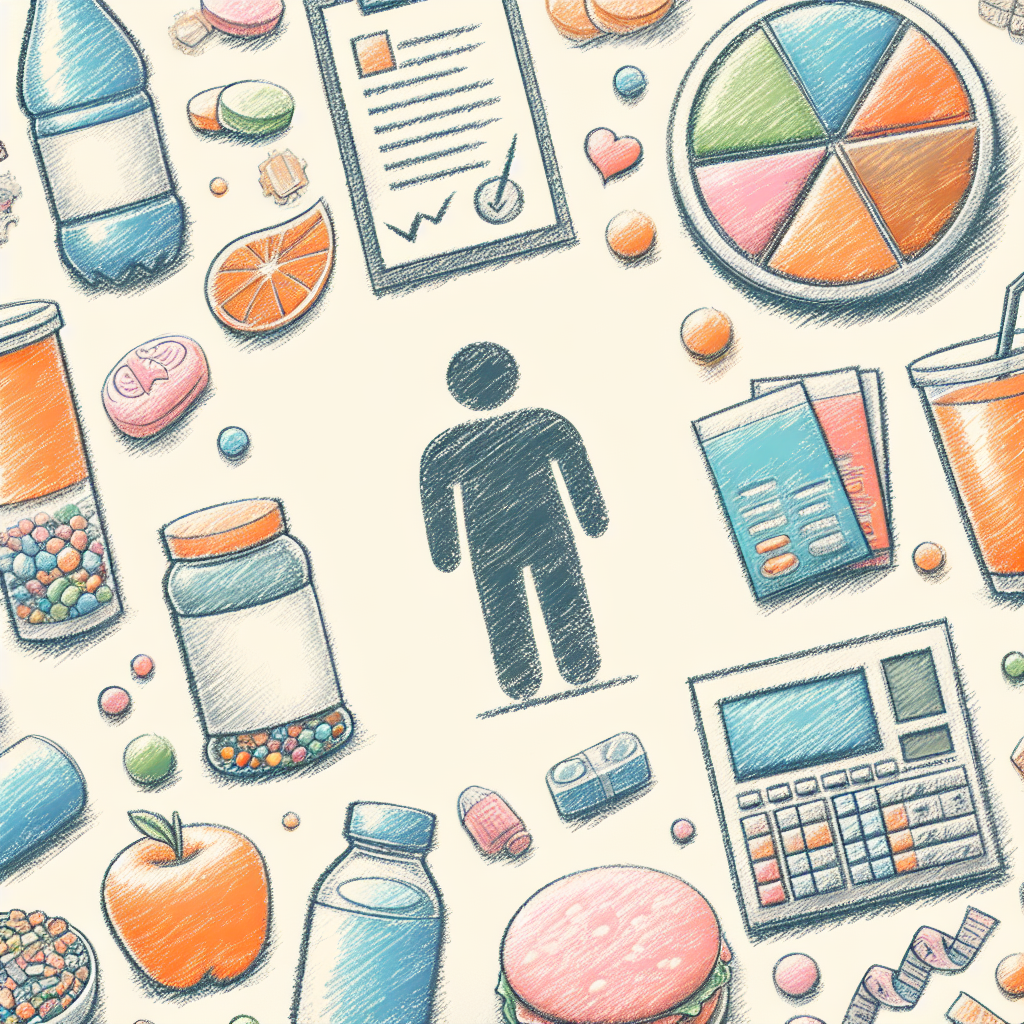 Pastelková ilustrace znázorňující téma: Zdraví a výživa