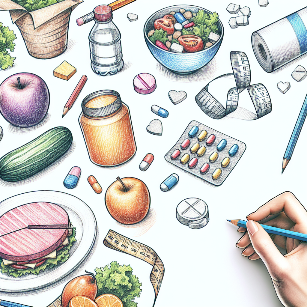 Pastelková ilustrace znázorňující téma: Hubnutí a zdraví