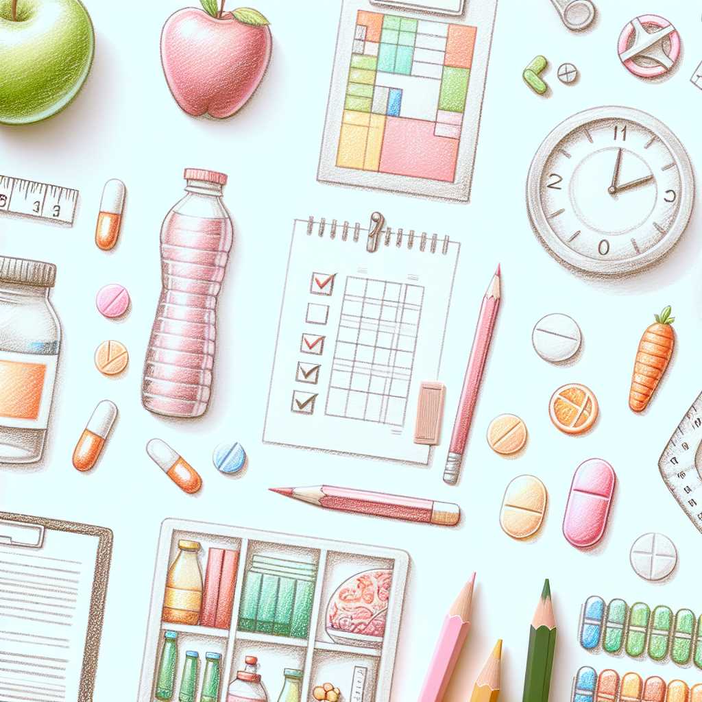 Pastelková ilustrace znázorňující téma: Zdraví a medicína