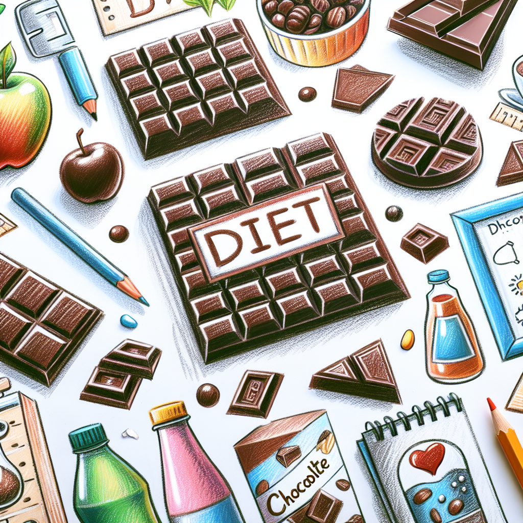 Pastelková ilustrace znázorňující téma: Diety