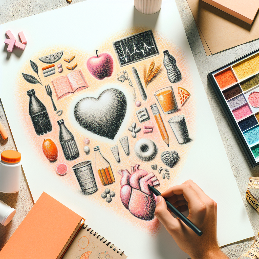 Pastelková ilustrace znázorňující téma: Zdraví a wellness