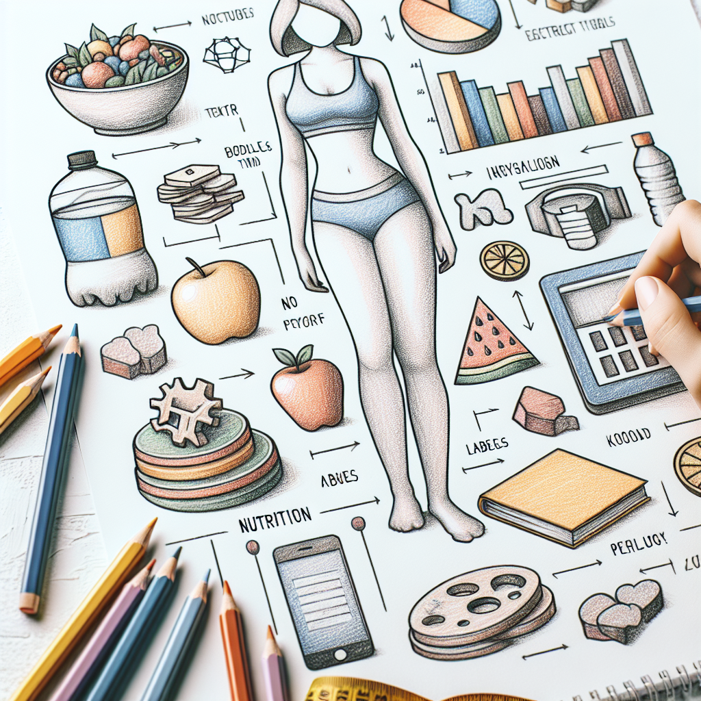 Pastelková ilustrace znázorňující téma: Hubnutí