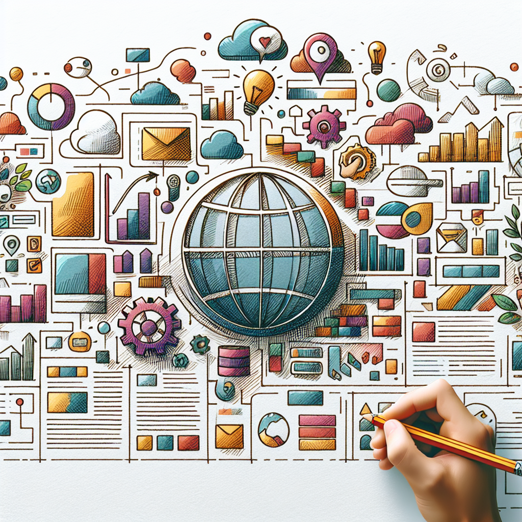 Pastelková ilustrace znázorňující téma: Internetové služby