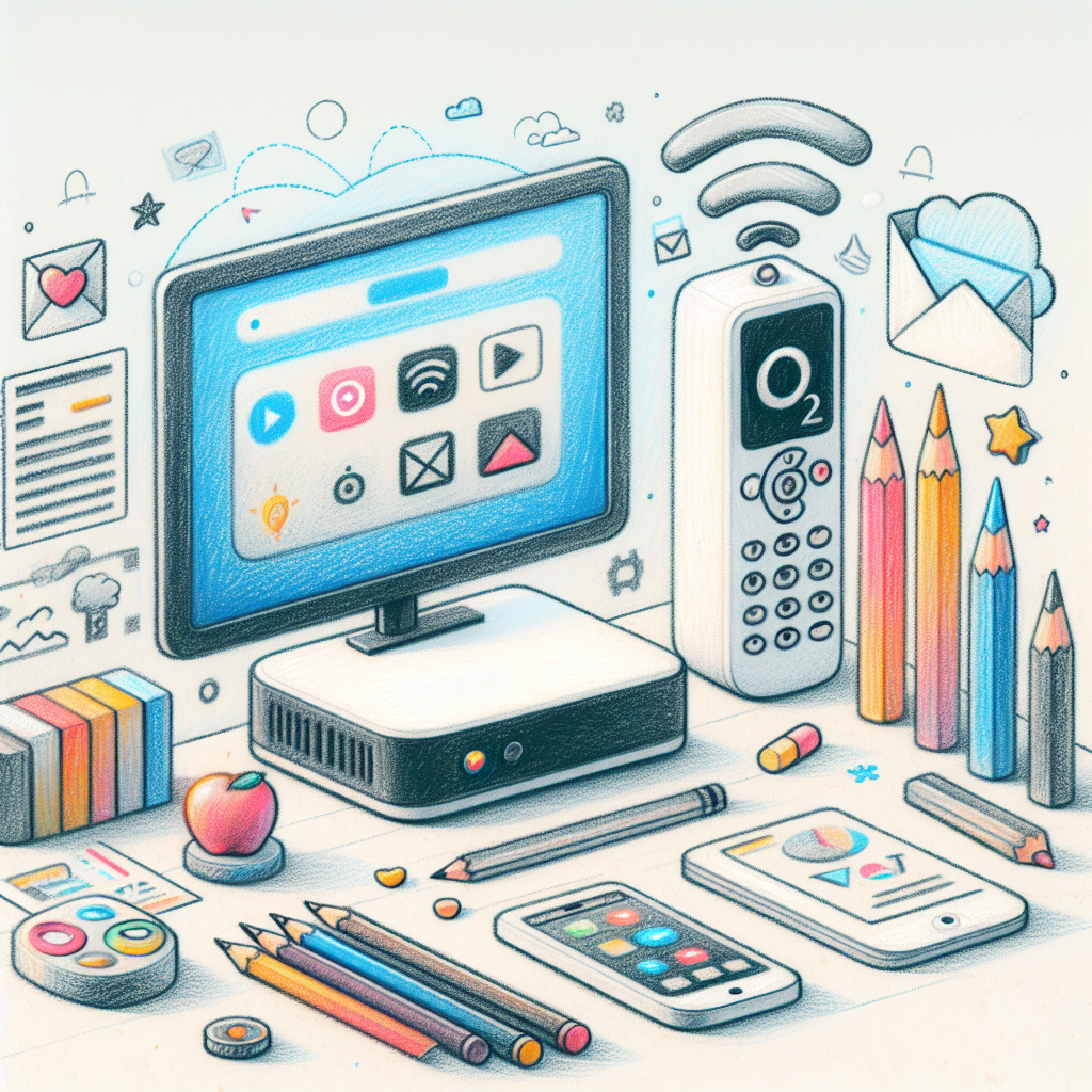 Pastelková ilustrace znázorňující téma: Technologie