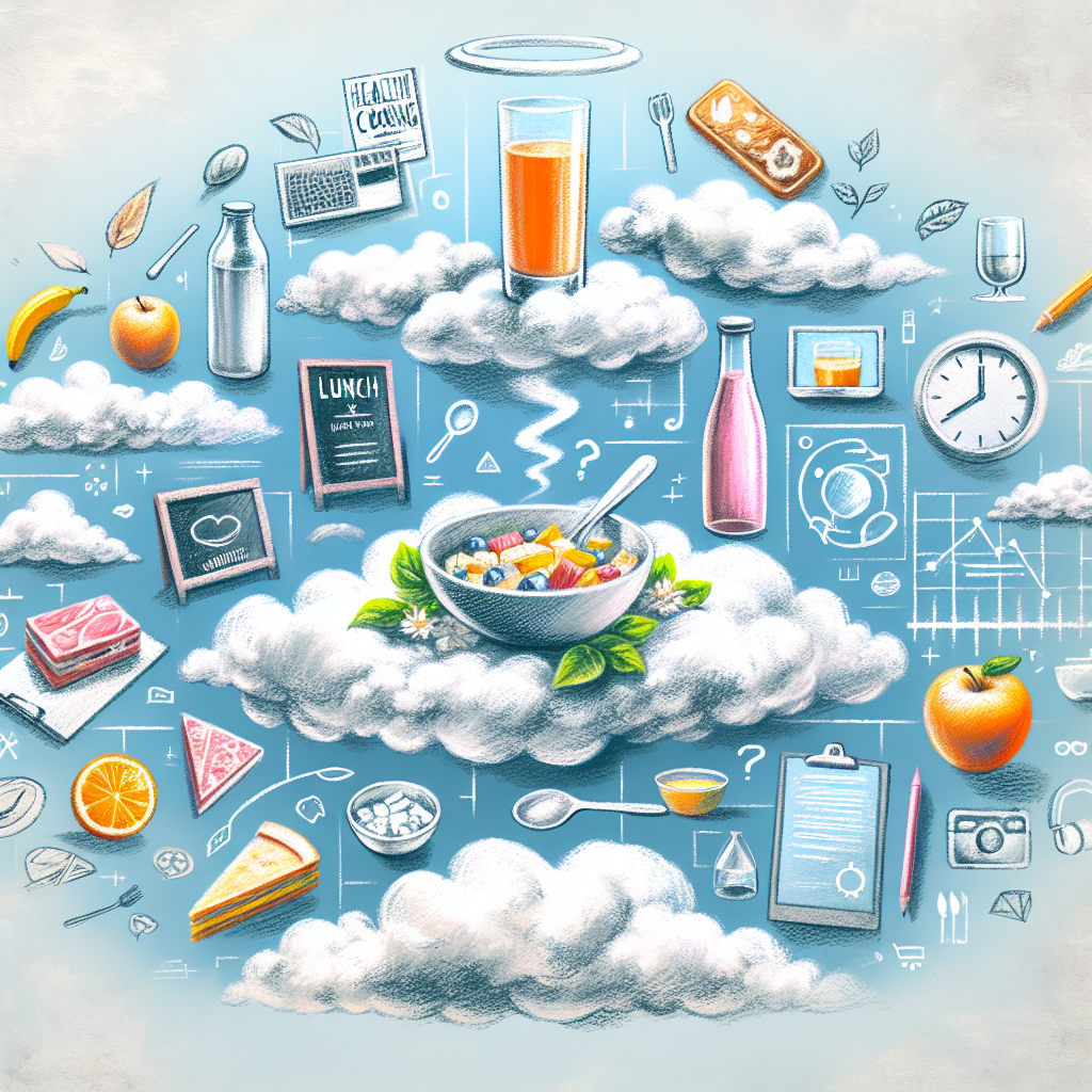 Pastelková ilustrace znázorňující téma: Gastronomie