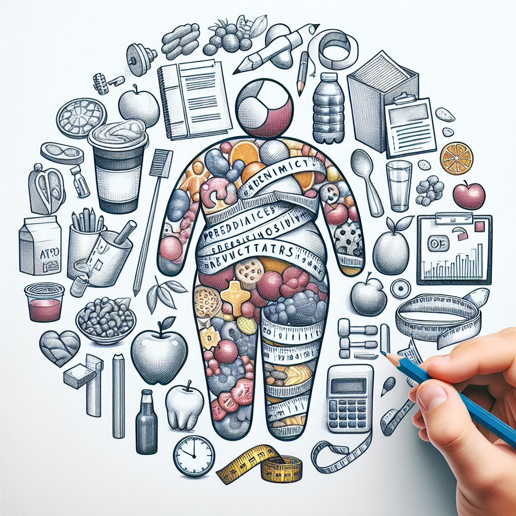 Pastelková ilustrace znázorňující téma: Obezita