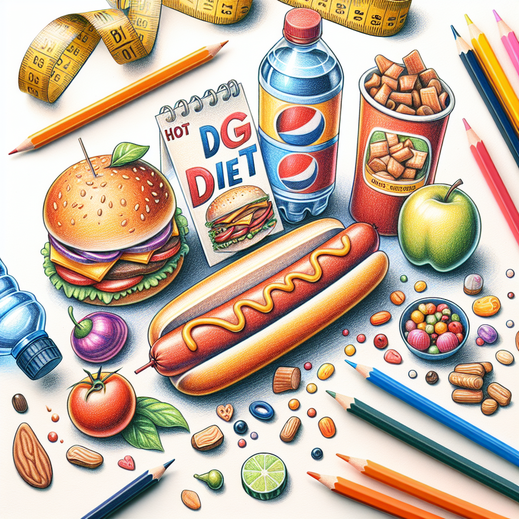 Pastelková ilustrace znázorňující téma: Diety