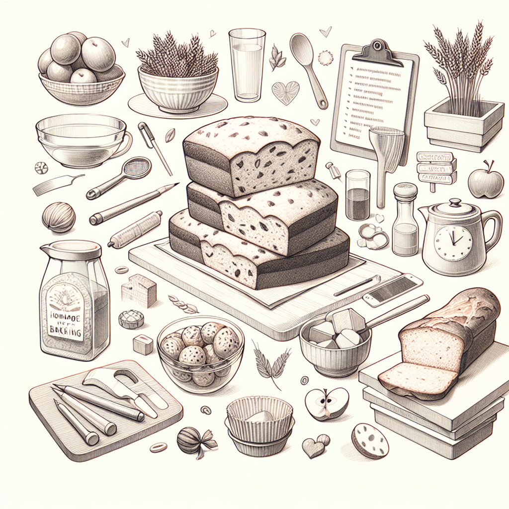 Pastelková ilustrace znázorňující téma: Domácí pečení