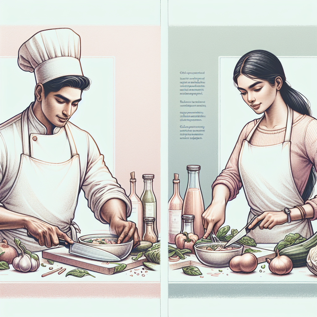 Pastelková ilustrace znázorňující téma: Kurzy vaření