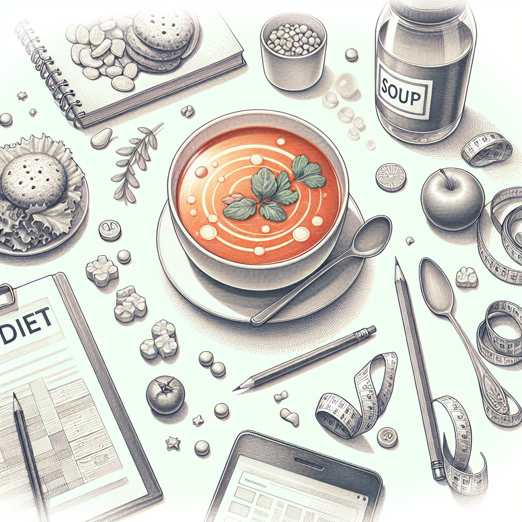 Pastelková ilustrace znázorňující téma: Diety