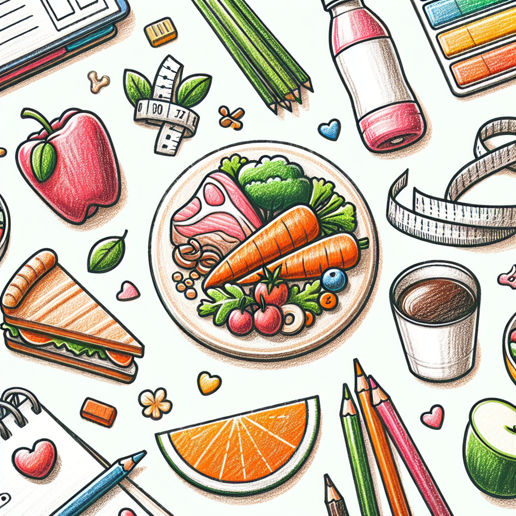 Pastelková ilustrace znázorňující téma: Stravování