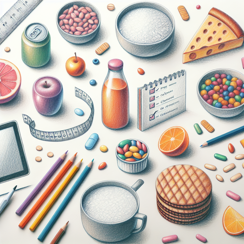 Pastelková ilustrace znázorňující téma: Výživa