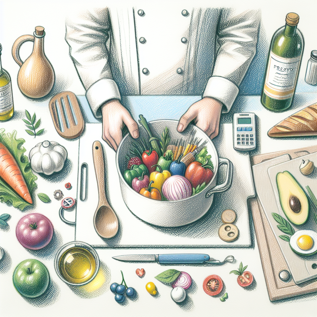 Pastelková ilustrace znázorňující téma: Kurzy vaření