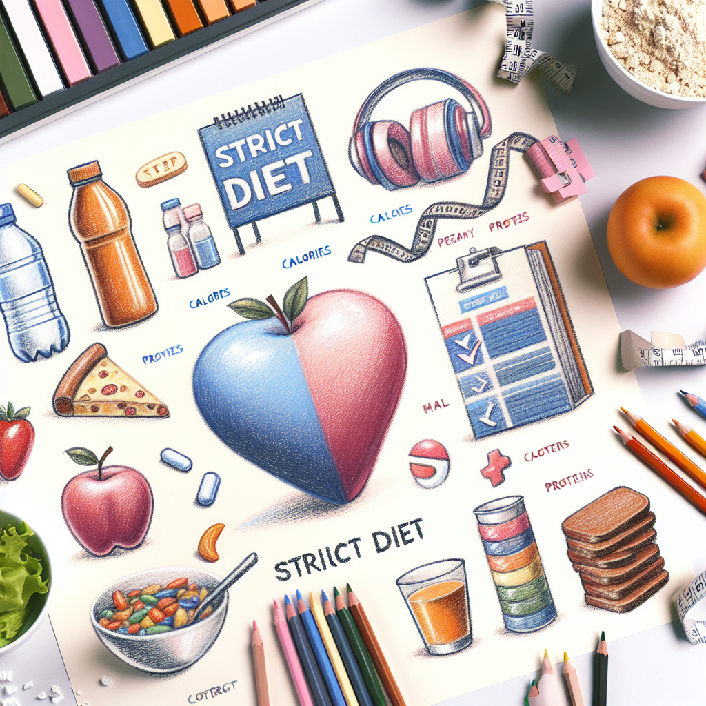 Pastelková ilustrace znázorňující téma: Diety