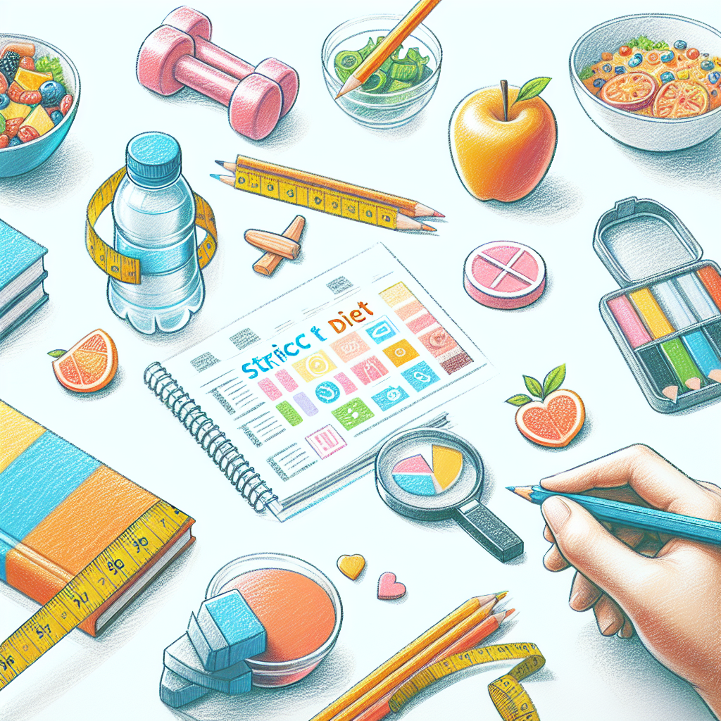 Pastelková ilustrace znázorňující téma: Diety