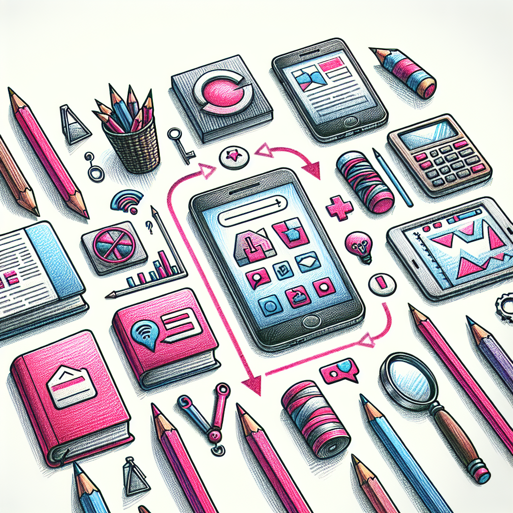 Pastelková ilustrace znázorňující téma: Mobilní služby