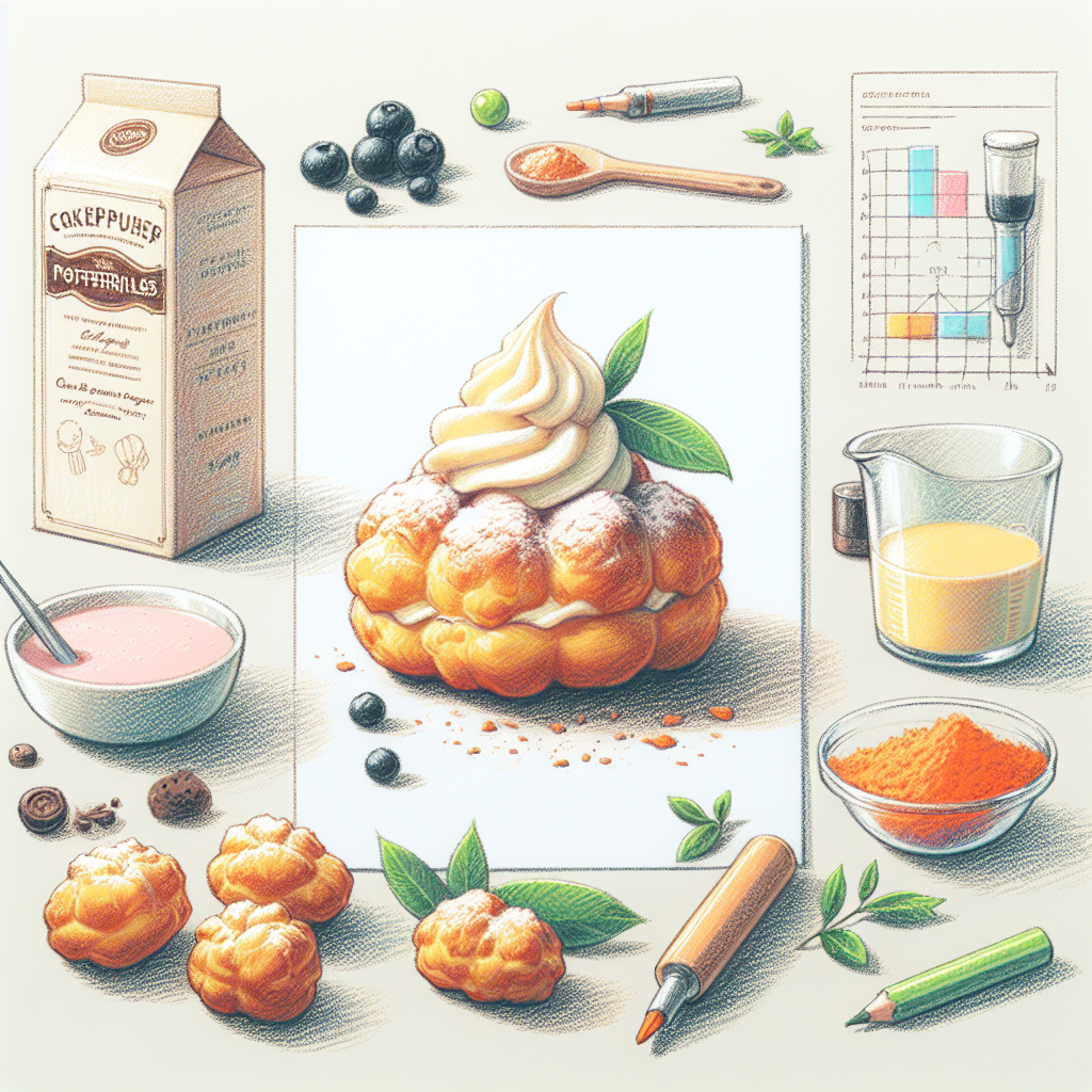 Pastelková ilustrace znázorňující téma: Dezerty