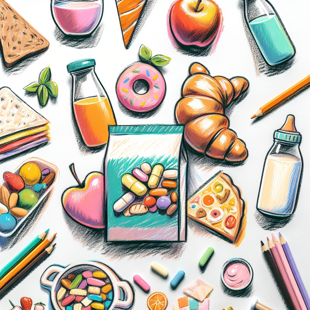 Pastelková ilustrace znázorňující téma: Zdraví dětí