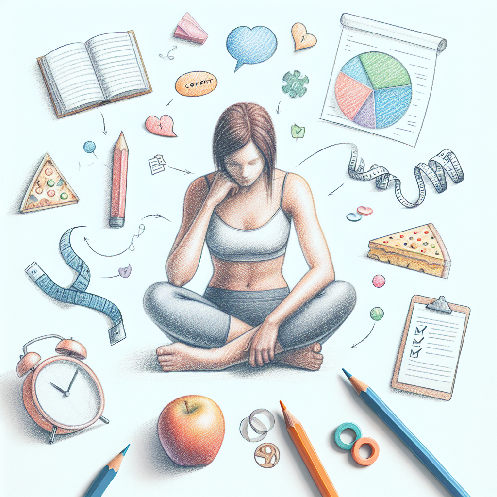 Pastelková ilustrace znázorňující téma: Hubnutí