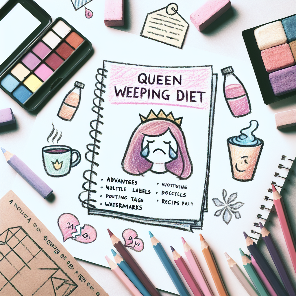 Pastelková ilustrace znázorňující téma: Diety