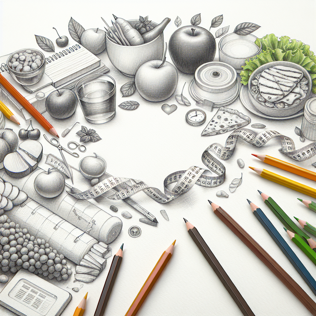 Pastelková ilustrace znázorňující téma: Zdravé stravování