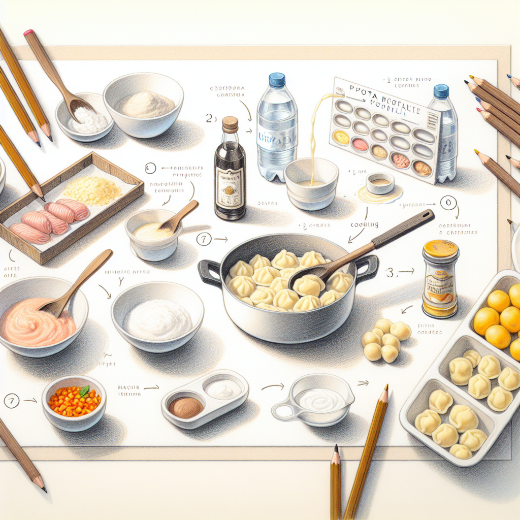 Pastelková ilustrace znázorňující téma: Recepty