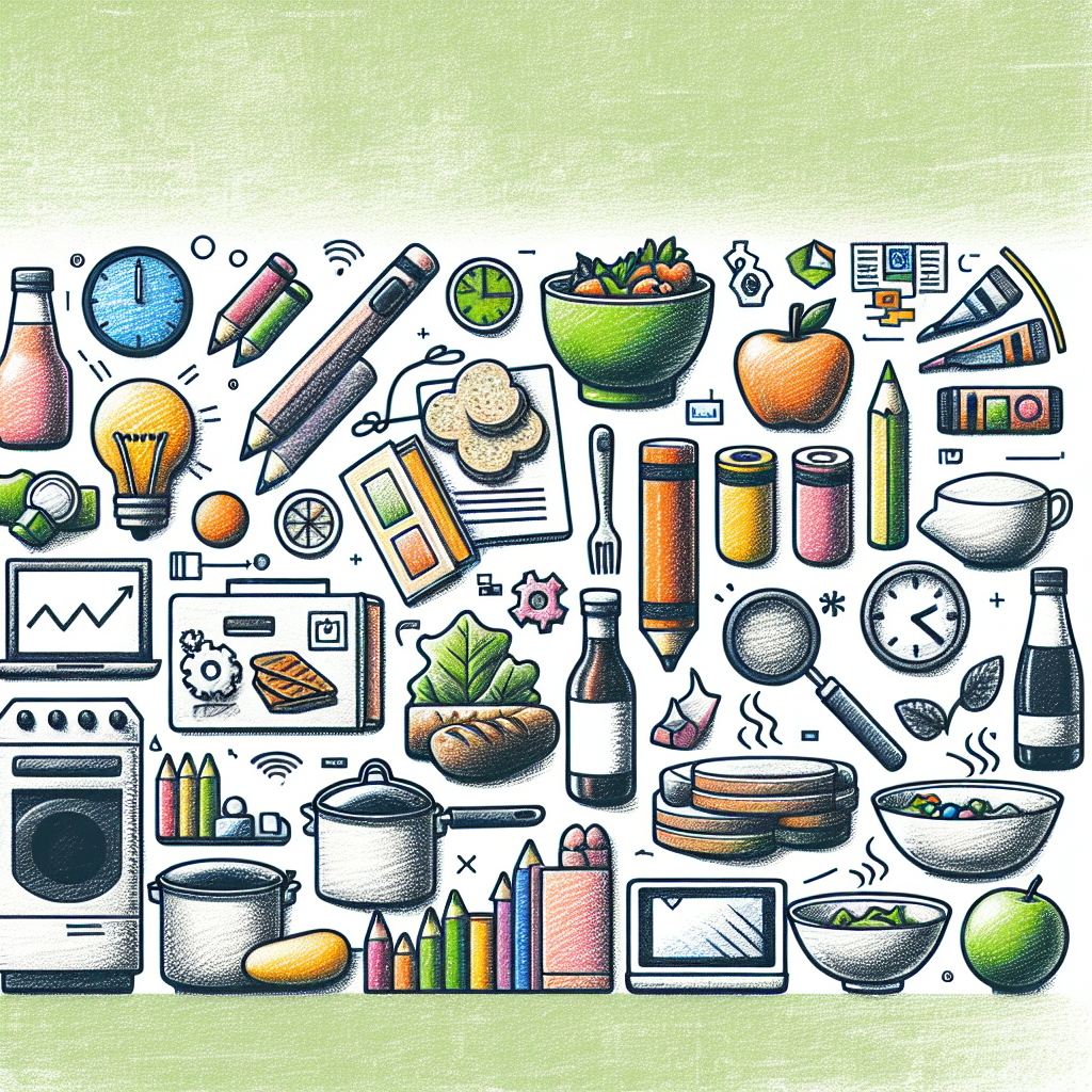 Pastelková ilustrace znázorňující téma: Zdravé vaření