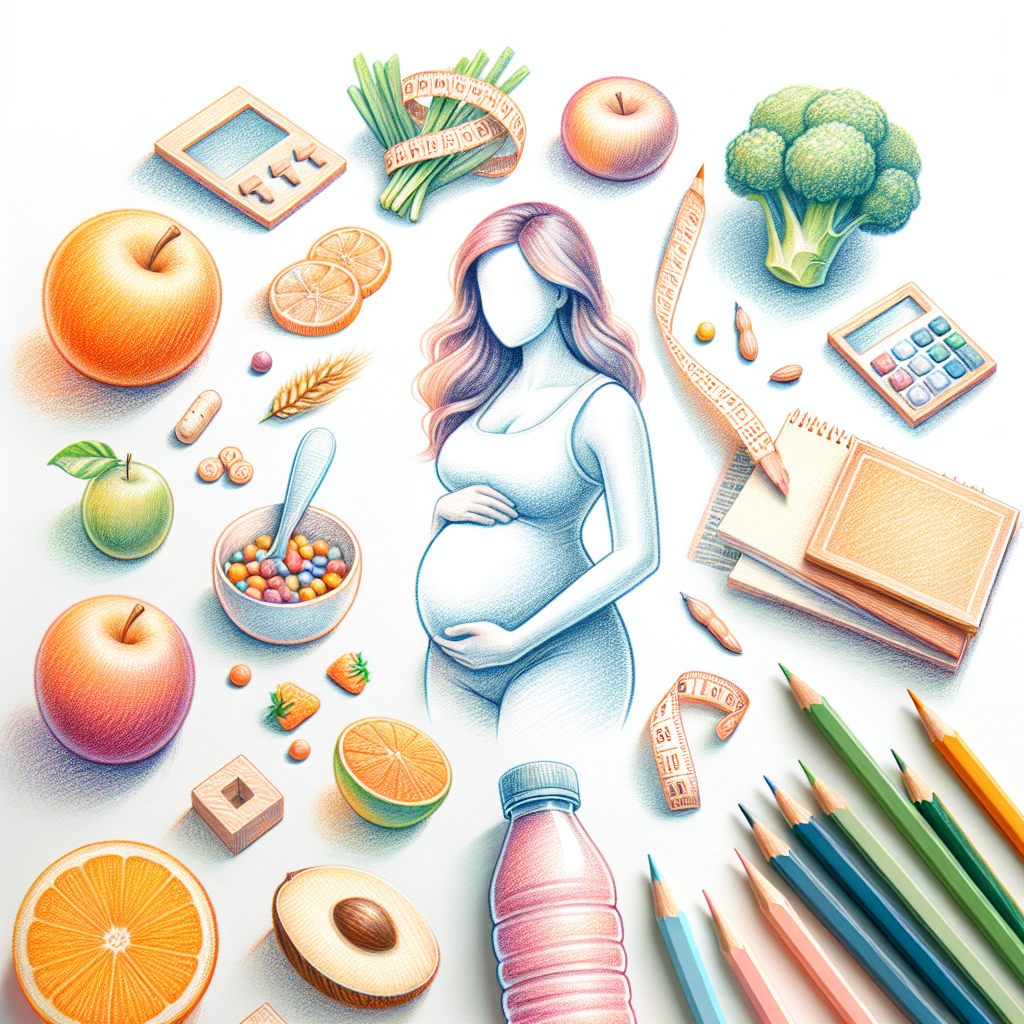 Pastelková ilustrace znázorňující téma: Těhotenství