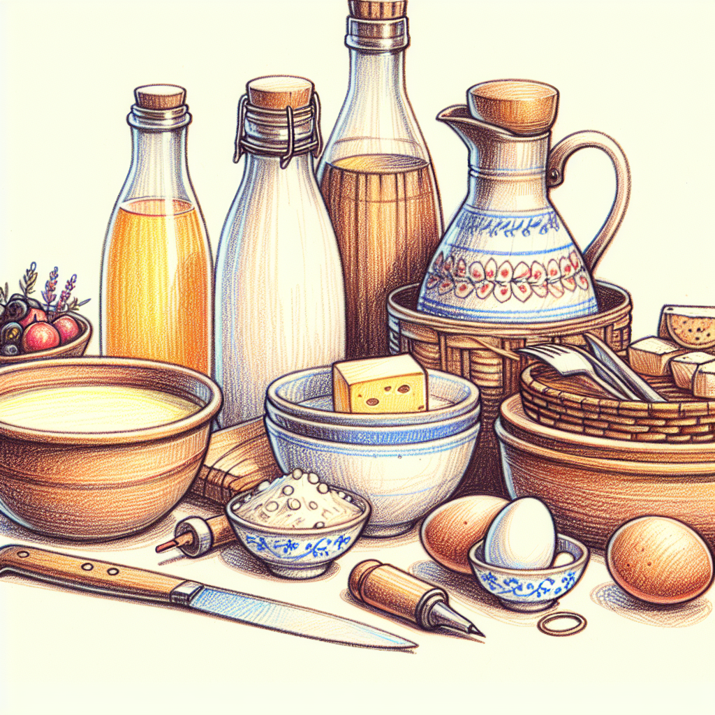 Pastelková ilustrace znázorňující téma: Vaření