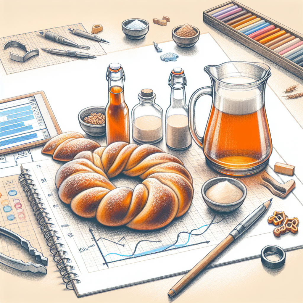 Pastelková ilustrace znázorňující téma: Pečení