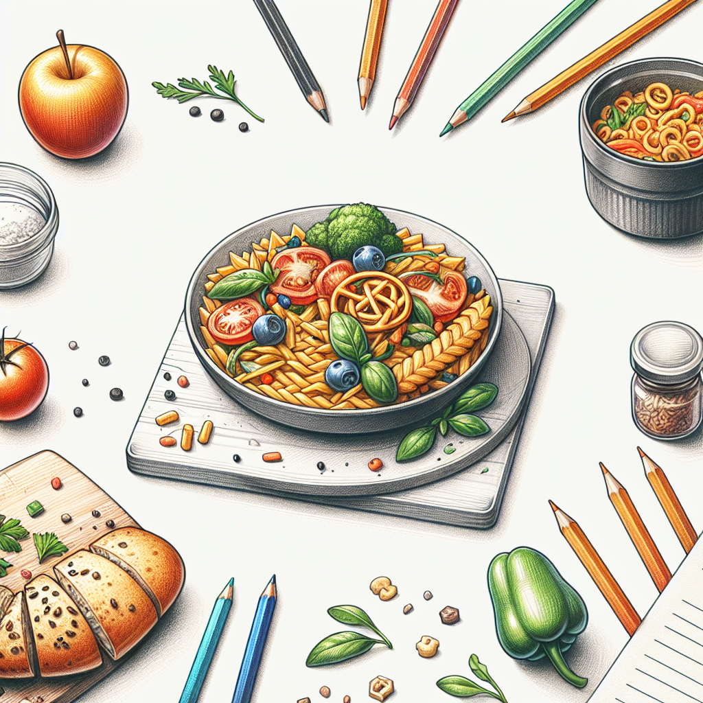 Pastelková ilustrace znázorňující téma: Recepty