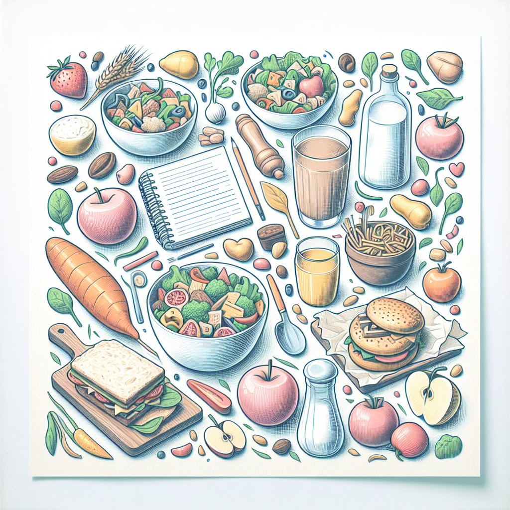 Pastelková ilustrace znázorňující téma: Zdravá strava