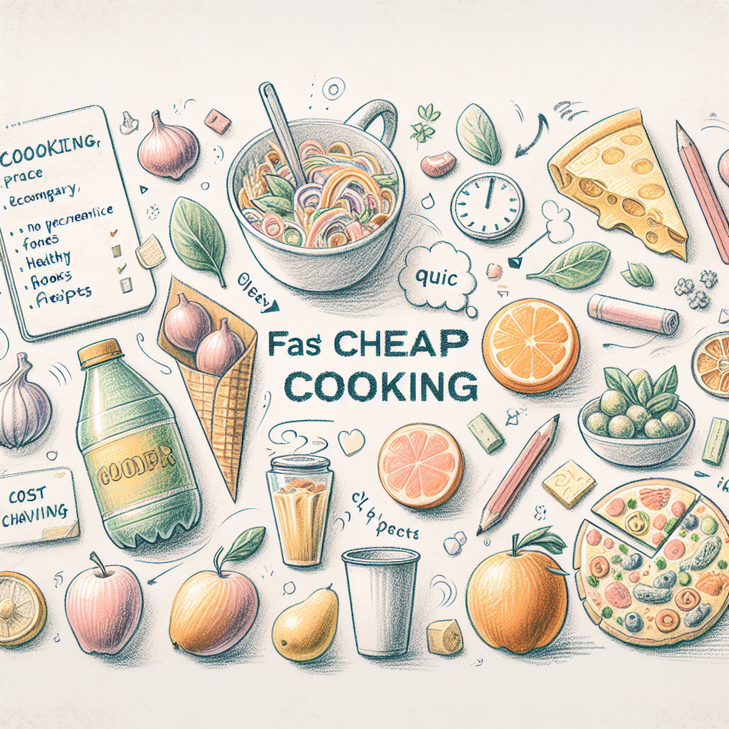 Pastelková ilustrace znázorňující téma: Vaření