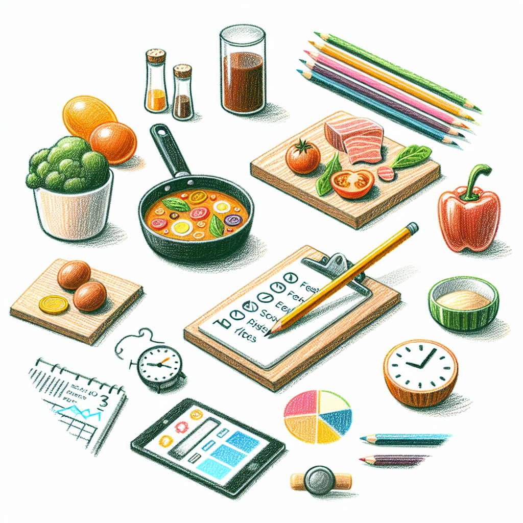 Pastelková ilustrace znázorňující téma: Vaření