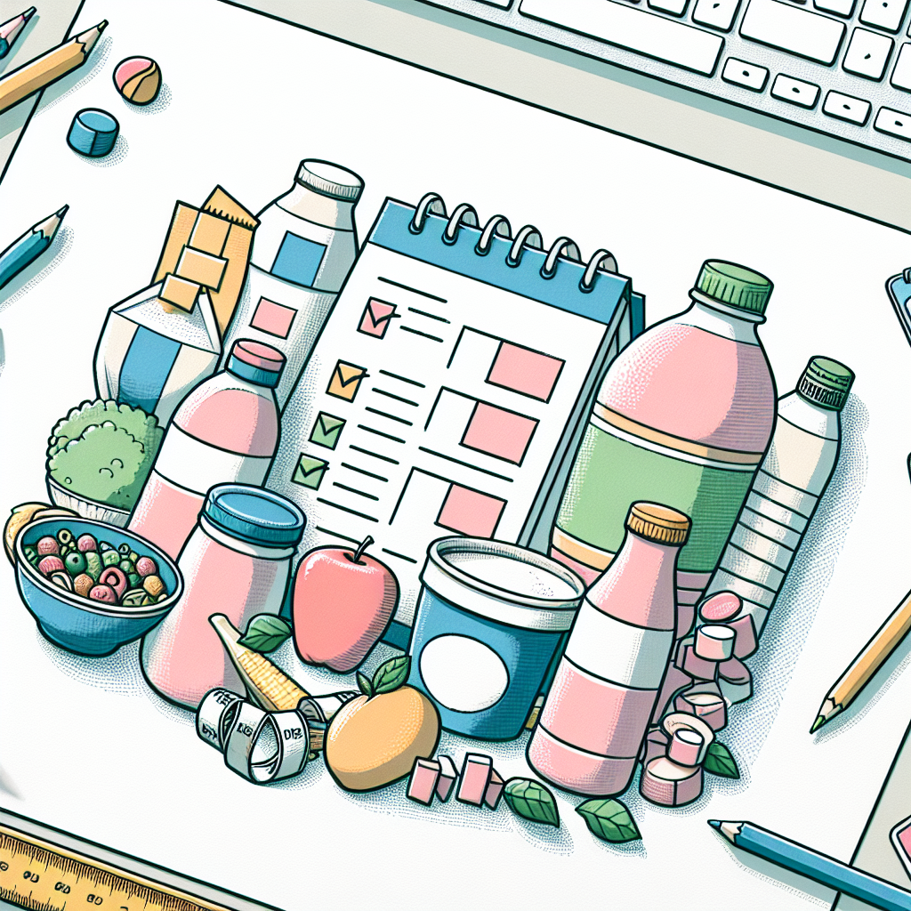 Pastelková ilustrace znázorňující téma: Diety a výživa