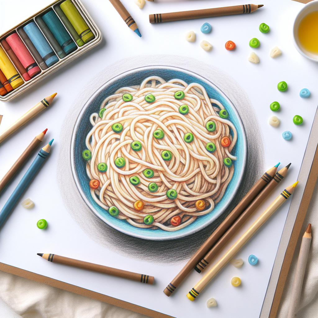 Pastelková ilustrace znázorňující téma: Recepty