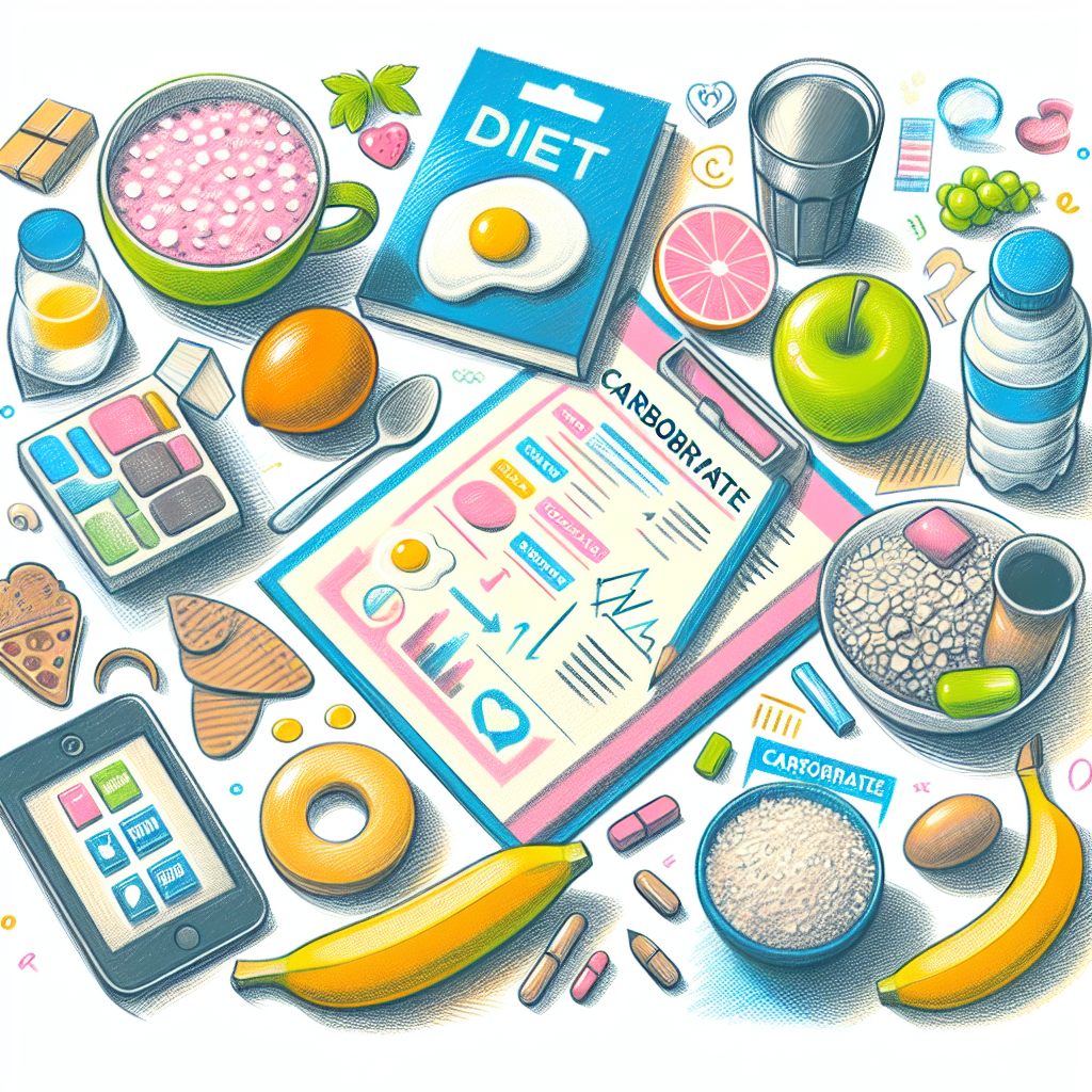 Pastelková ilustrace znázorňující téma: Diety