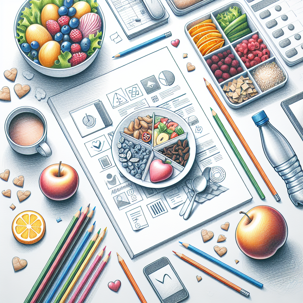 Pastelková ilustrace znázorňující téma: Zdravá strava