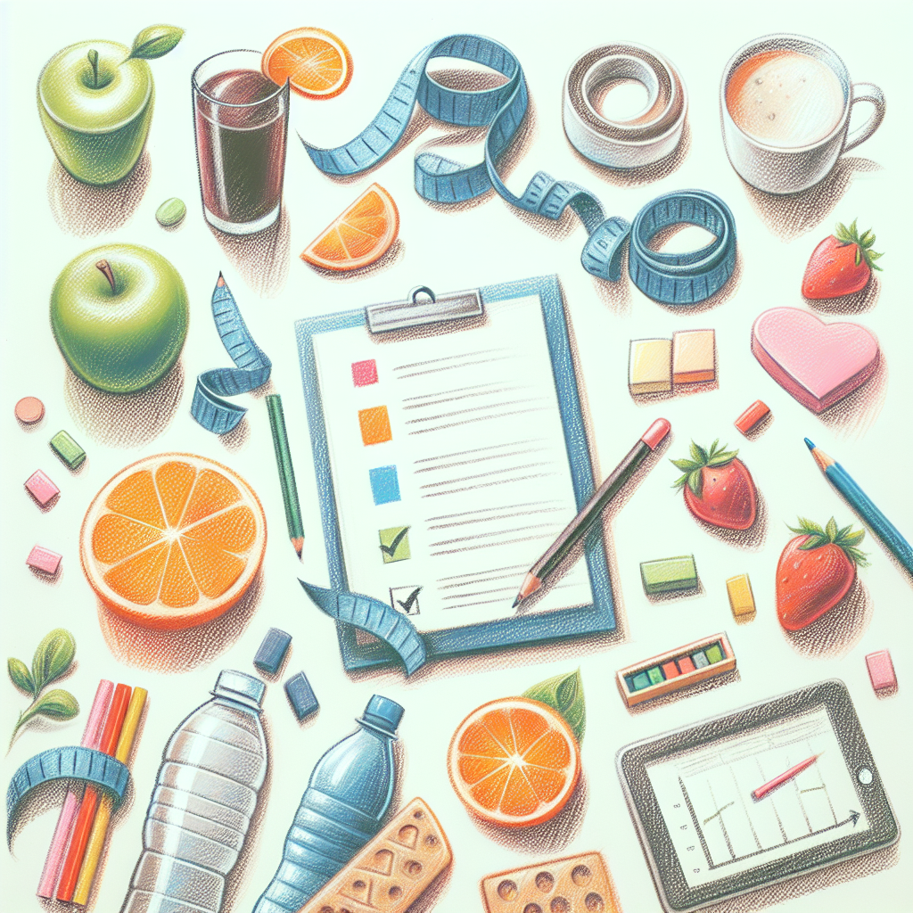 Pastelková ilustrace znázorňující téma: Diety