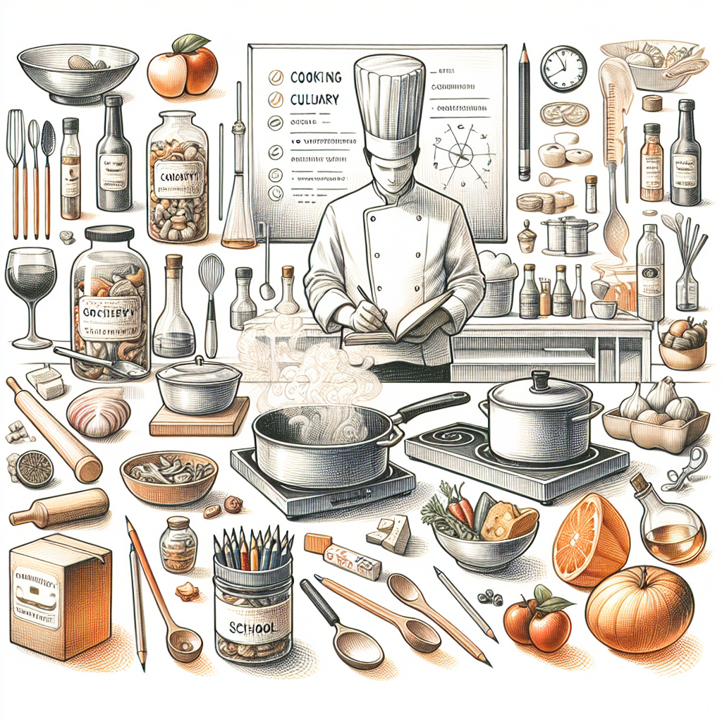 Pastelková ilustrace znázorňující téma: Vaření