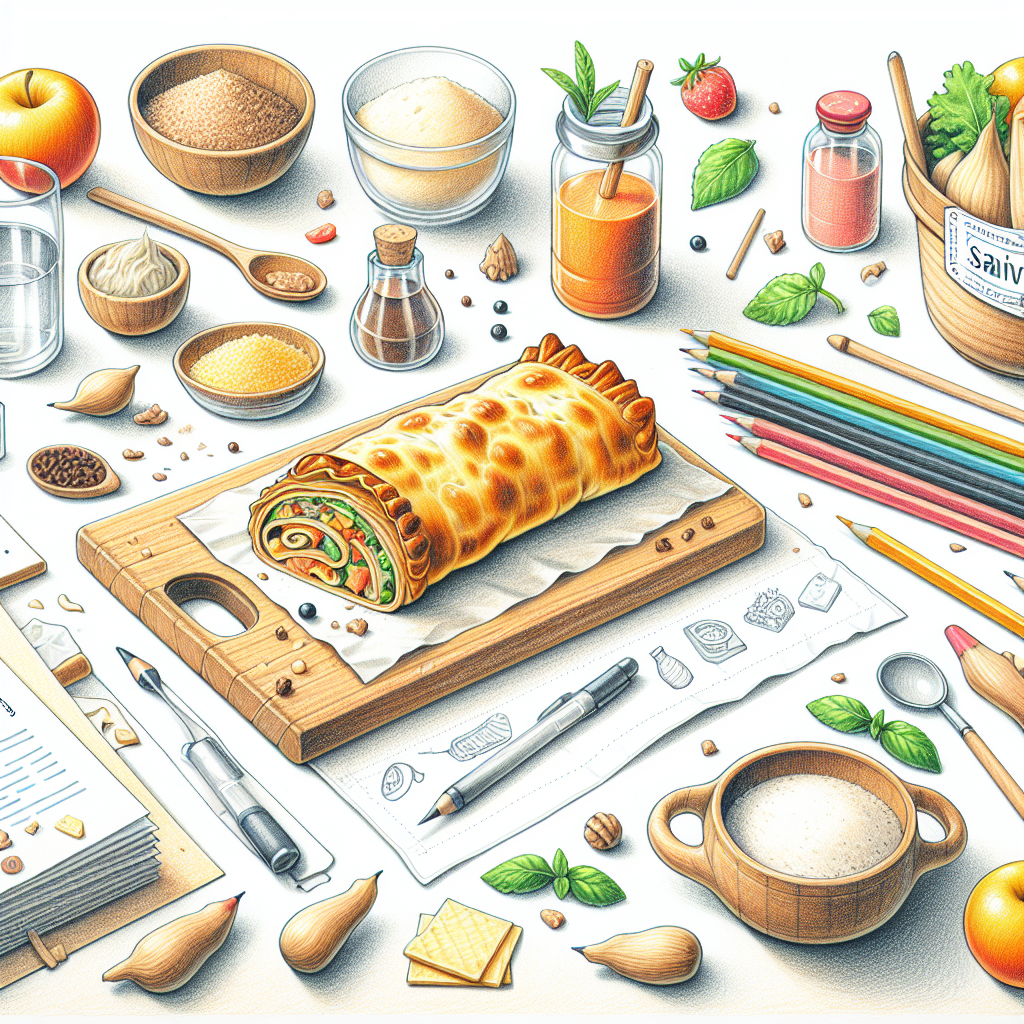 Pastelková ilustrace znázorňující téma: Recepty