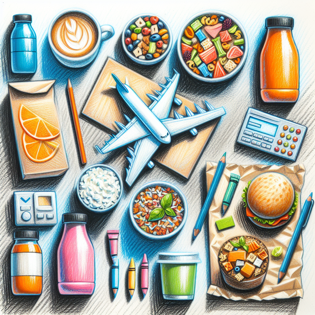 Pastelková ilustrace znázorňující téma: Letecká doprava