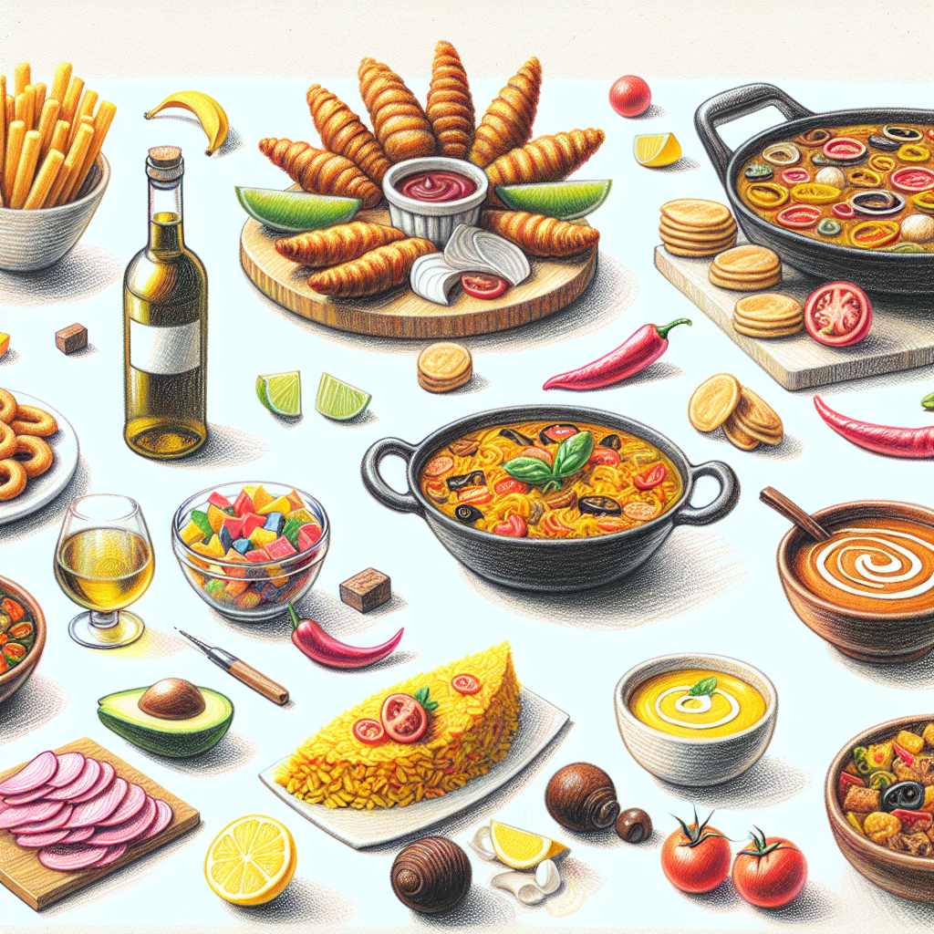 Pastelková ilustrace znázorňující téma: Kuchyně