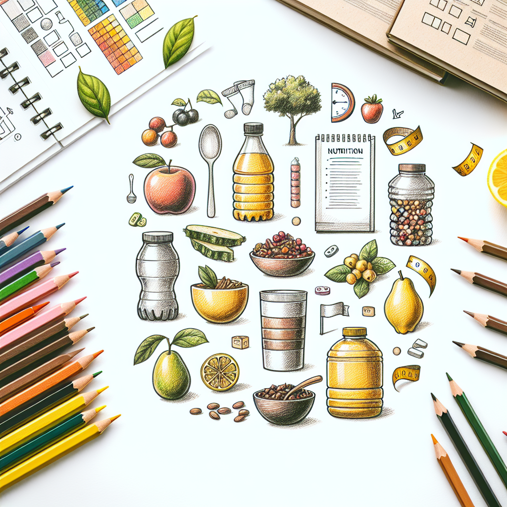 Pastelková ilustrace znázorňující téma: Zdravá výživa