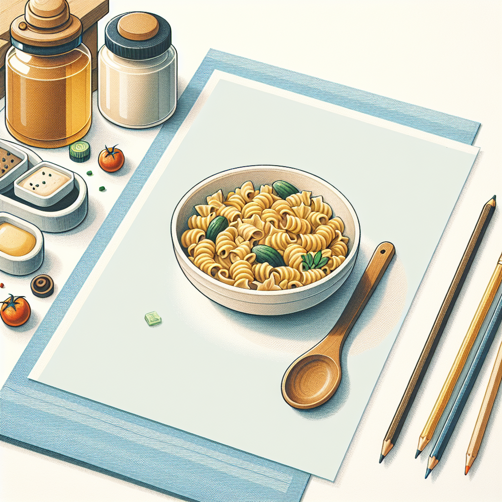 Pastelková ilustrace znázorňující téma: Recepty